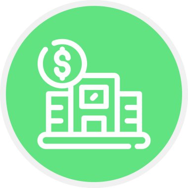 Birincil Pazar Çizgisi Çemberi Basit Simge, Vektör Resimleri