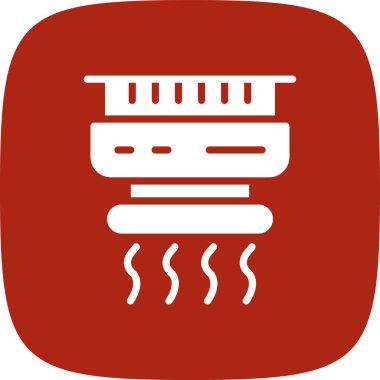 Duman dedektörü basit simge, vektör illüstrasyonu