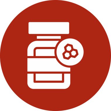 ilaç şişesi simgesi, basit tasarım illüstrasyonu