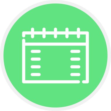 Randevu Satırı Çemberi Basit Simge, Vektör Resimleri