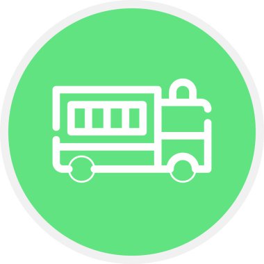 Polis Van Hat Çemberi Basit Simge, Vektör İllüstrasyonu