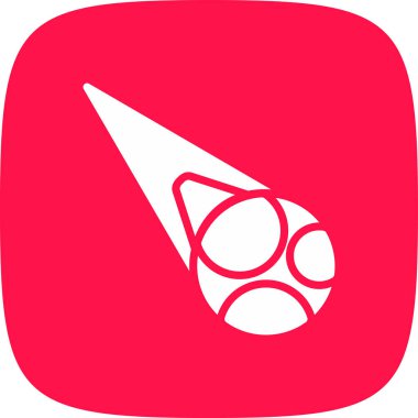 Meteorit Basit Simge, Vektör İllüstrasyonu