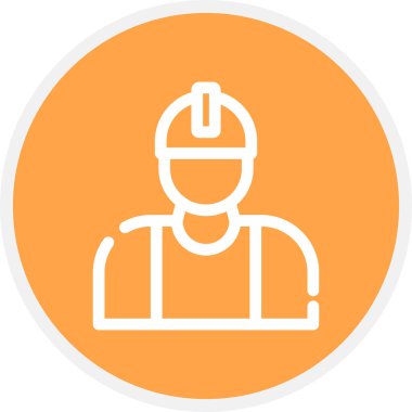 Elektrik Hattı Çemberi Basit Simge, Vektör İllüstrasyonu