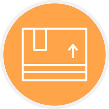 Kutu Satırı Çemberi Basit Simge, Vektör İllüstrasyonu