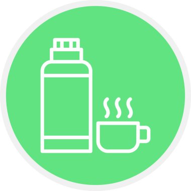 Termos Hattı Çemberi Basit Simge, Vektör İllüstrasyonu