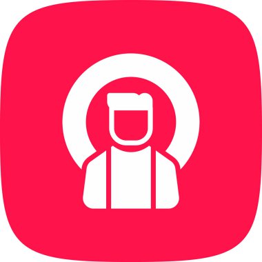 Bir kız simgesinin vektör illüstrasyonu