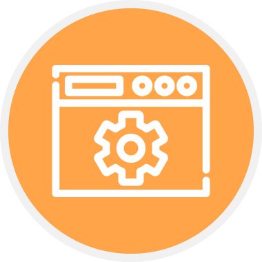 Satır Çemberi En İyileştiriliyor Basit Simge, Vektör Resimleri