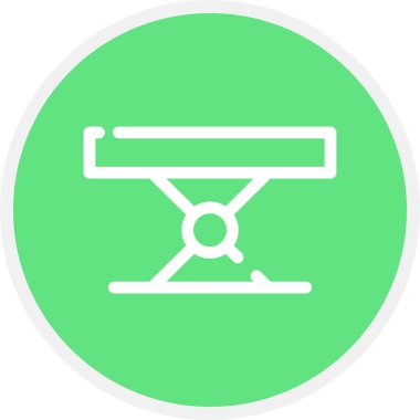 Katlanan Tablo Çizgisi Çemberi Basit Simge, Vektör Resimleri