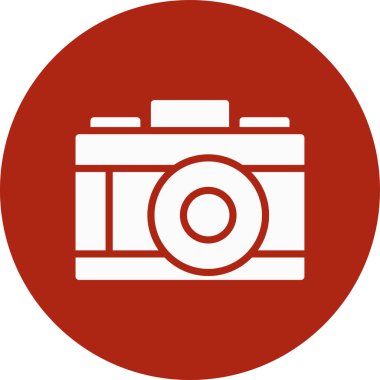 fotoğraf makinesi düz simgesi, vektör, illüstrasyon