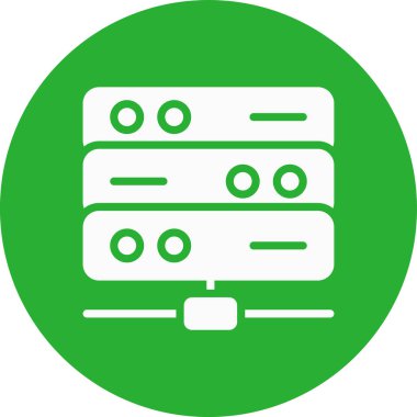 Sunucu basit simgesi, vektör illüstrasyonu