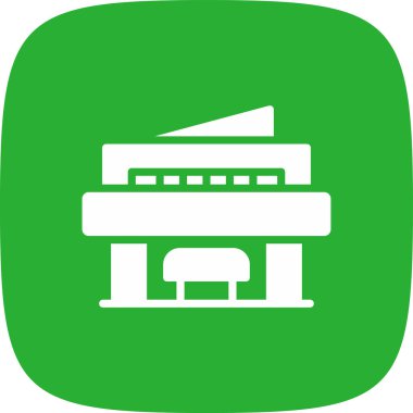 Piyano Simgesi, Vektör İllüstrasyonu