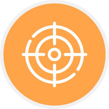 Hedef Satır Çemberi Basit Simge, Vektör Resimleri