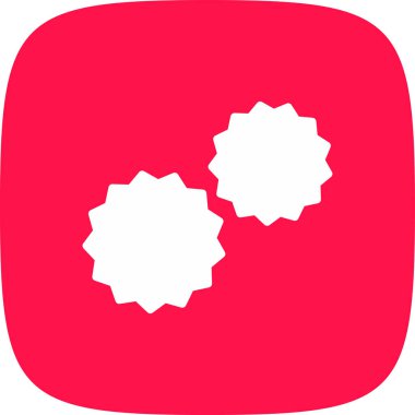 Pom Pom Basit Simgesi, Vektör İllüstrasyonu