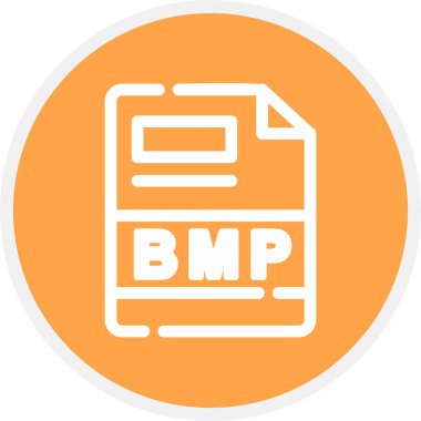 BMP Satır Çemberi Basit Simge, Vektör İllüstrasyonu