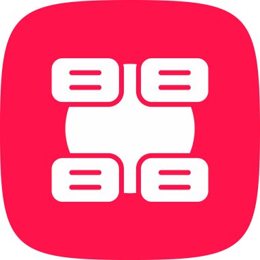 Yönlendirilmeyen Döngü Basit Simge, Vektör İllüstrasyonu