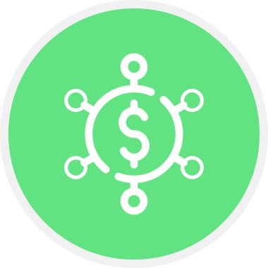 Kitle Kaynaklı Satır Çemberi Basit Simge, Vektör Resimleri