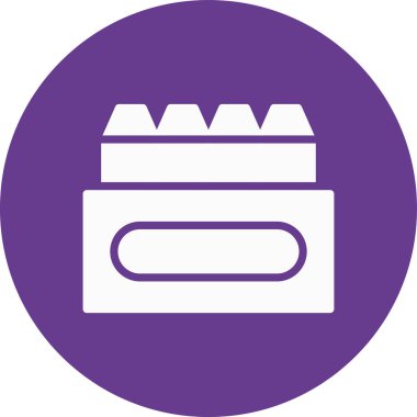 Pastel Boyalar Basit Simge, Vektör İllüstrasyonu