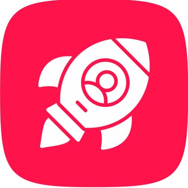 Roket basit simgesi, vektör çizim