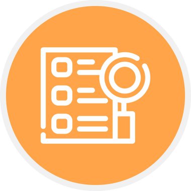 Gizli Listeler Satır Çemberi Basit Simge, Vektör Resimleri