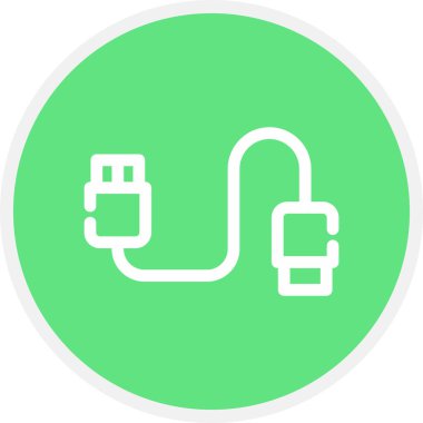 Kablo Satırı Çemberi Basit Simge, Vektör Resimleri