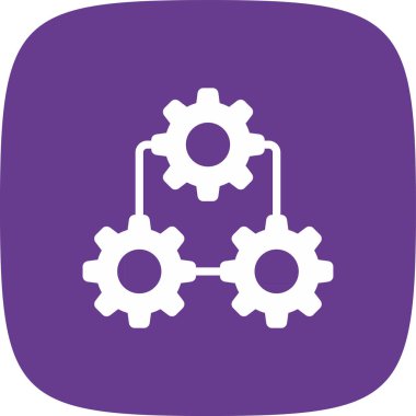 Makine Basit Simgesi, Vektör İllüstrasyonu