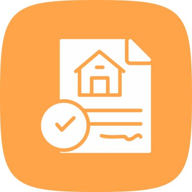 Ev Sigortası Basit Simge, Vektör İllüstrasyonu