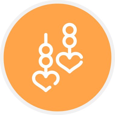 Madde Çizgisi Çemberi Basit Simge, Vektör İllüstrasyonu