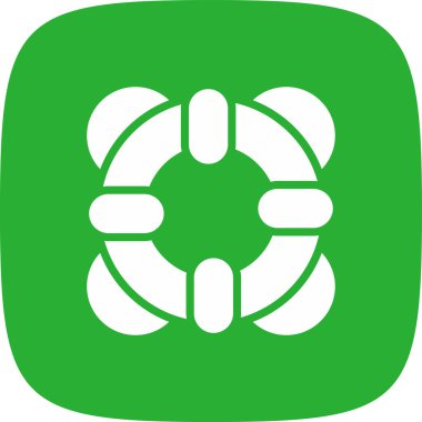 Lifebuoy basit simgesi, vektör illüstrasyonu