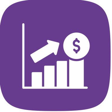 Basit simge, vektör illüstrasyonu kazanç