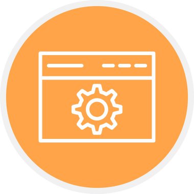 Tarayıcı Ayarlama Satır Çemberi Basit Simge, Vektör Resimleri