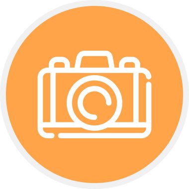 Kamera Hattı Çemberi Basit Simge, Vektör Resimleri