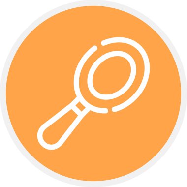 Ayna Çizgisi Çemberi Basit Simge, Vektör İllüstrasyonu