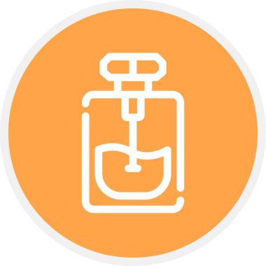 Parfüm Çizgisi Çemberi Basit Simge, Vektör İllüstrasyonu