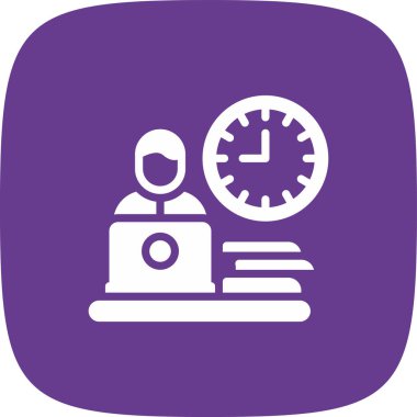 Çalışma Alışkanlıkları Basit Simge, Vektör İllüstrasyonu