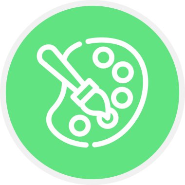 Palet Satır Çemberi Basit Simge, Vektör İllüstrasyonu