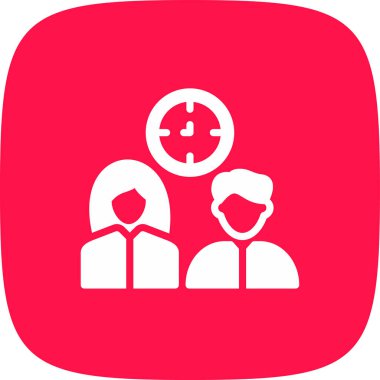 Aile Saati Basit Simge, Vektör İllüstrasyonu