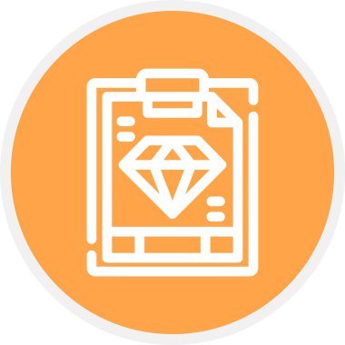 Yemlik Satırı Çemberi Basit Simge, Vektör İllüstrasyonu