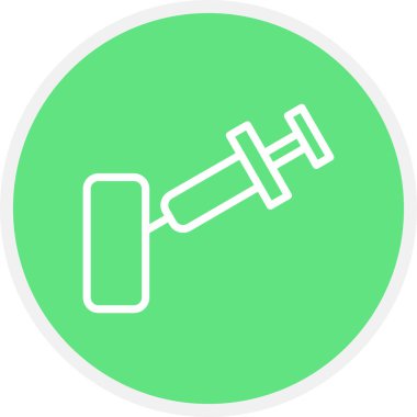 Aşı Hattı Çemberi Basit Simge, Vektör Resimleri