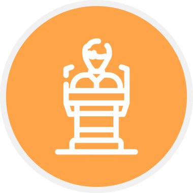 Konuşma Satırı Çemberi Basit Simge, Vektör İllüstrasyonu