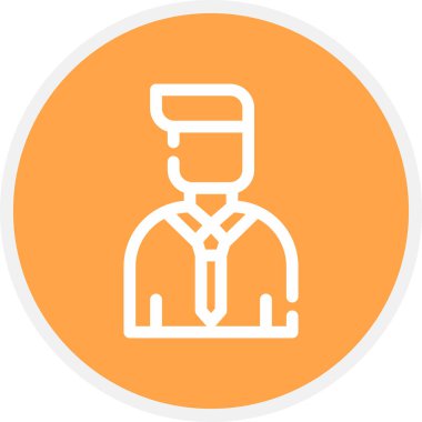 Öğretmen Satırı Çemberi Basit Simge, Vektör İllüstrasyonu