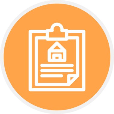 Satır Çemberi Basit Simgesi, Vektör İllüstrasyonu