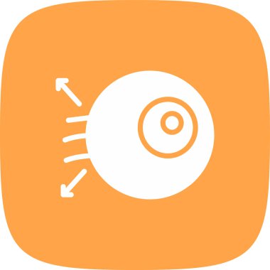 Göz Hipertansiyon basit simge, vektör illüstrasyonu