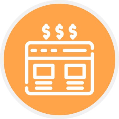 Kitle fonlama Hattı Çemberi Basit Simge, Vektör Resimleri