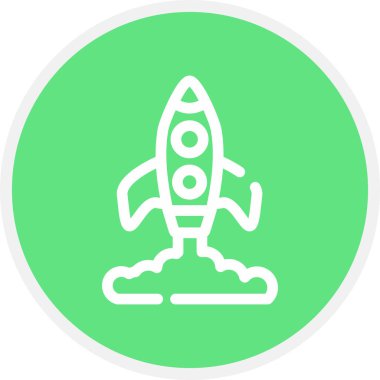 Başlangıç Satırı Çemberi Basit Simge, Vektör İllüstrasyonu