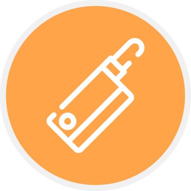 Bıçak Çizgisi Çemberi Basit Simge, Vektör İllüstrasyonu