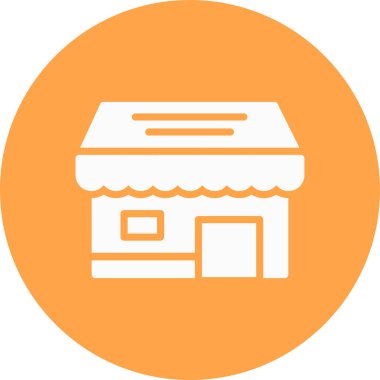 Dükkan ikonu. Basit resimleme