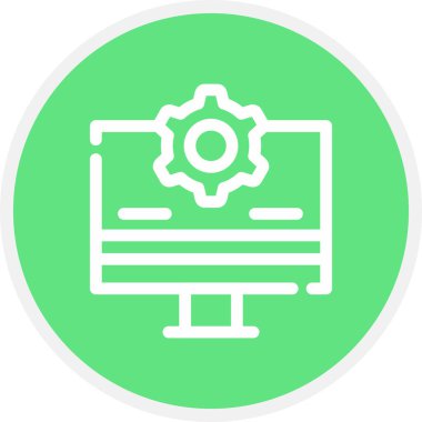 Yardım Satırı Çemberi Basit Simgesi, Vektör İllüstrasyonu