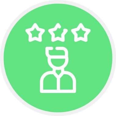 Değerlendirme Satırı Çemberi Basit Simge, Vektör İllüstrasyonu