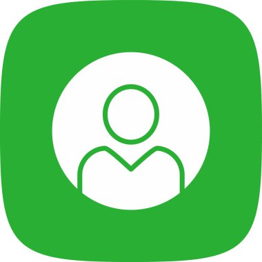 Profil basit simgesi, vektör illüstrasyonu