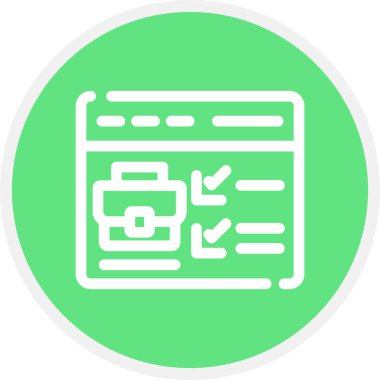 İş Fırsatları Satırı Çemberi Basit Simge, Vektör Resimleri